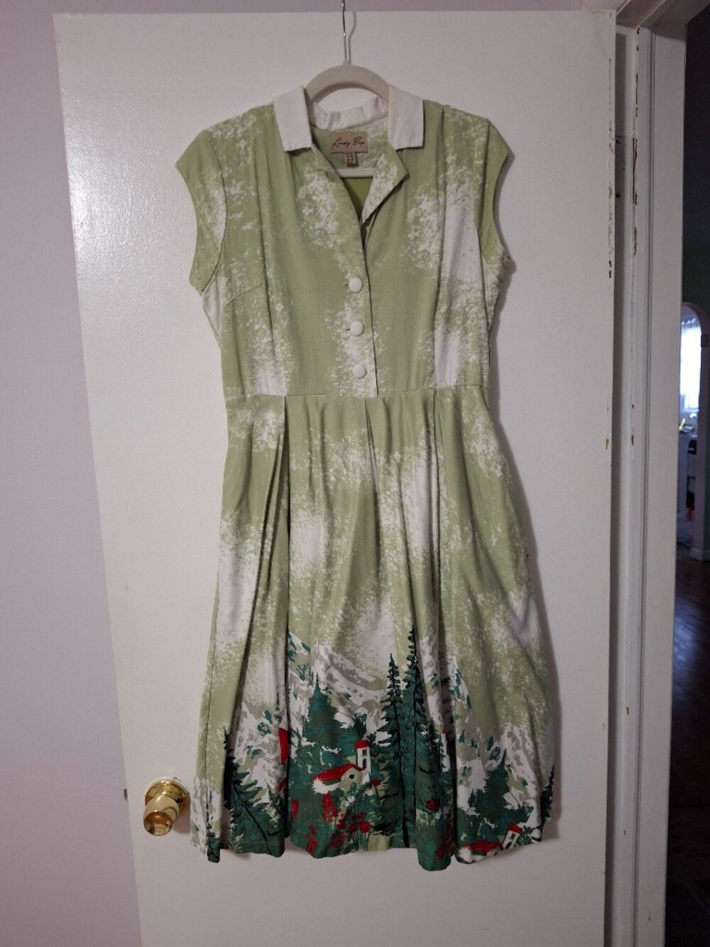 Lindy Bop Alpine Gilda Swing Dress , size 12UK, 8 US, Rare!!!